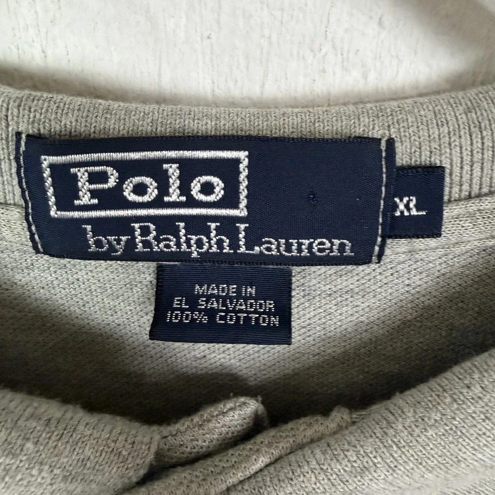 Polo Ralph Lauren Men's Polo Shirt Gray Blue Pony Logo‎ Preppy Old Money SZ XL
